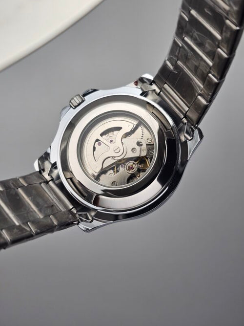 Casirui Diver-Style Automatic Watch – Skeleton Back, Blue
