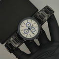 Master Grade Chronograph Watch – Men's White Dial Blue Chrono Wristwatch