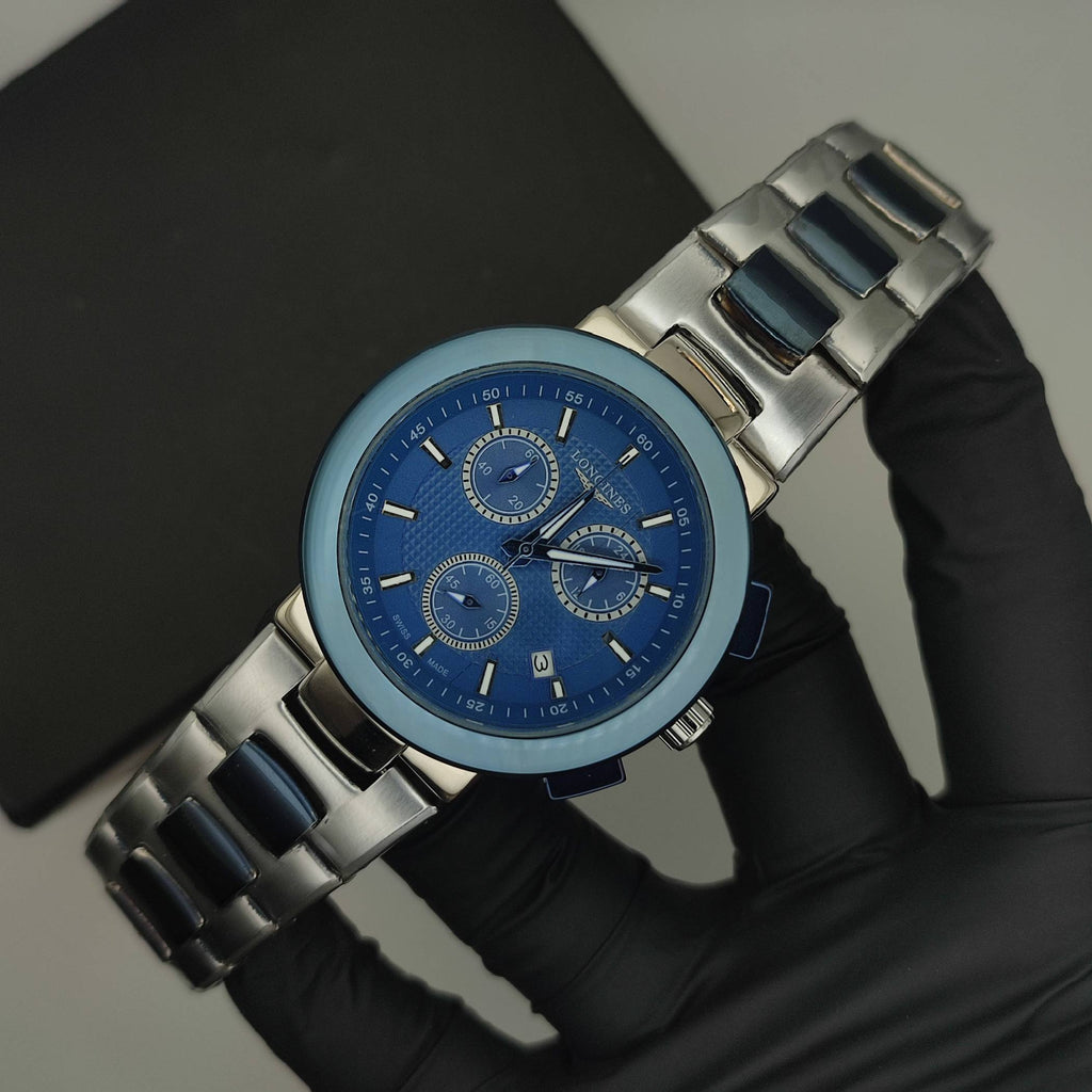 Master Grade Chronograph Watch – Men's Blue Quartz Wristwatch