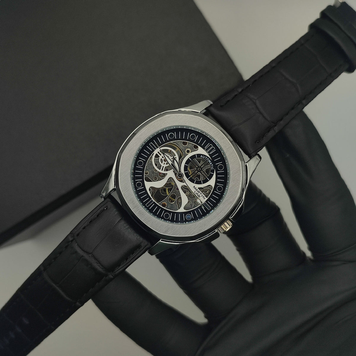 Martyn Line Automatic Mechanical Watch – Men's Leather Strap Watch (Variant 2)
