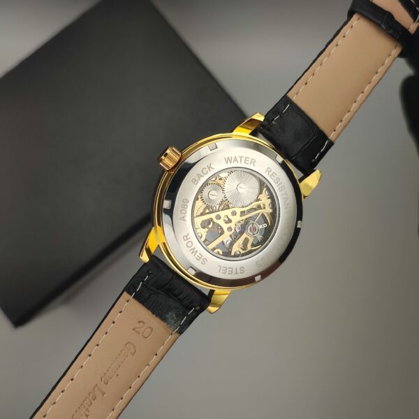 Sewor Skeleton Automatic Watch – Mechanical Movement, Original Leather Strap