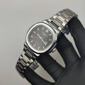 P-P Nautilus Premium Silver Dial Quartz Watch for Men – Date Function