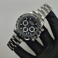 Premium High-Quality Watch – Silver & Black, Chronograph Style
