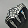 Men's Chronograph Watch – Gold & Black | Business Casual Quartz Wristwatch with Date Display