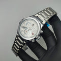 Men's Chronograph Watch – White | Business Casual Quartz Wristwatch with Date Display