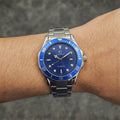 Casirui Diver-Style Automatic Watch – Skeleton Back, Blue