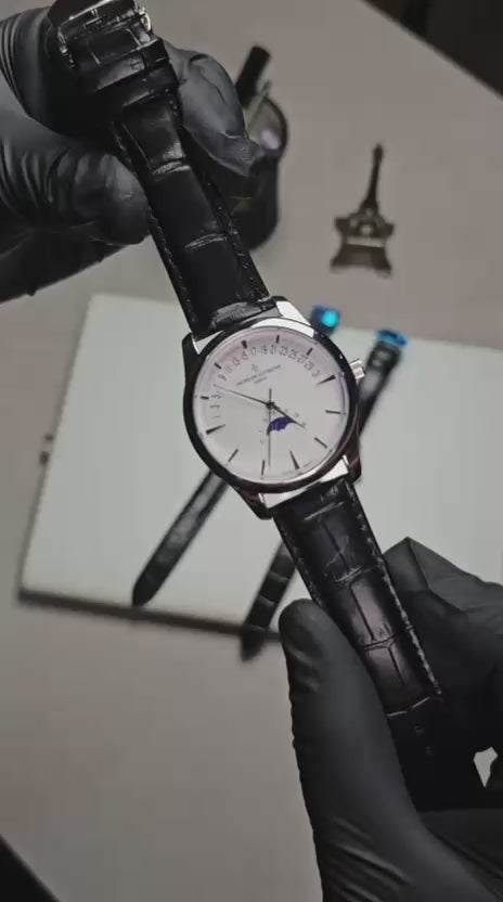Classic Moonphase Men's Watch — Silver Edition