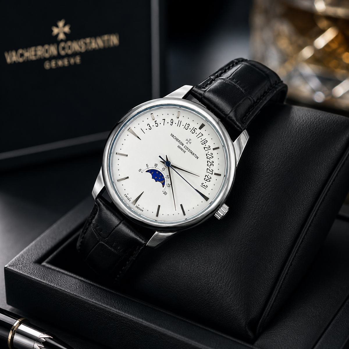 Classic Moonphase Men's Watch — Silver Edition